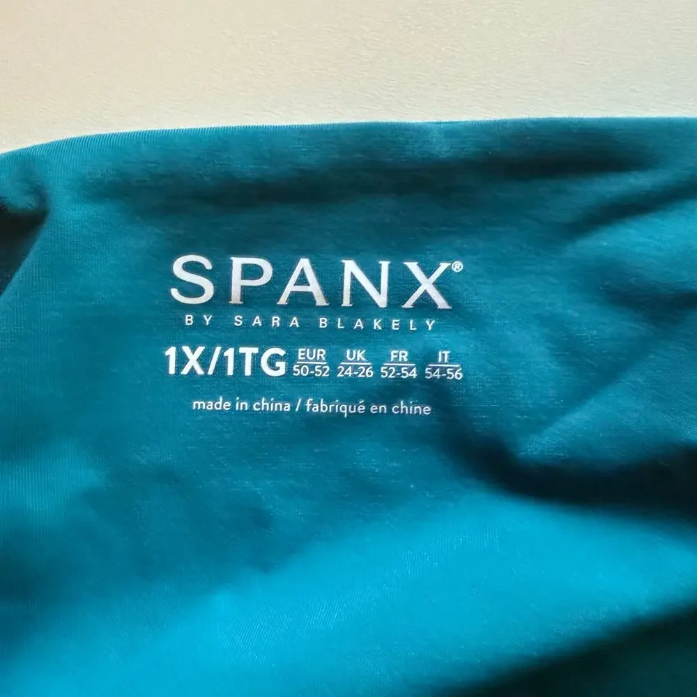 Spanx Classic Bikini Bottom – Tropical Teal Plus Size 1X (NWT) – Full Coverage - Picture 4 of 7